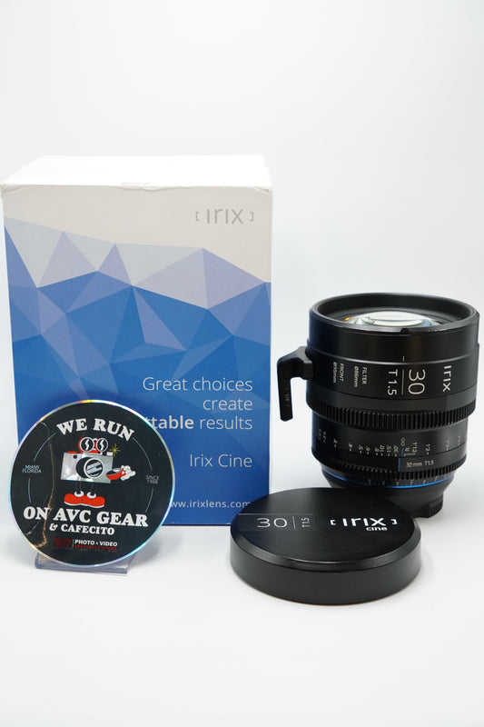 IRIX 30T15-PL-90011 30mm T1.5 Cine Lens (ARRI PL, Black), Used