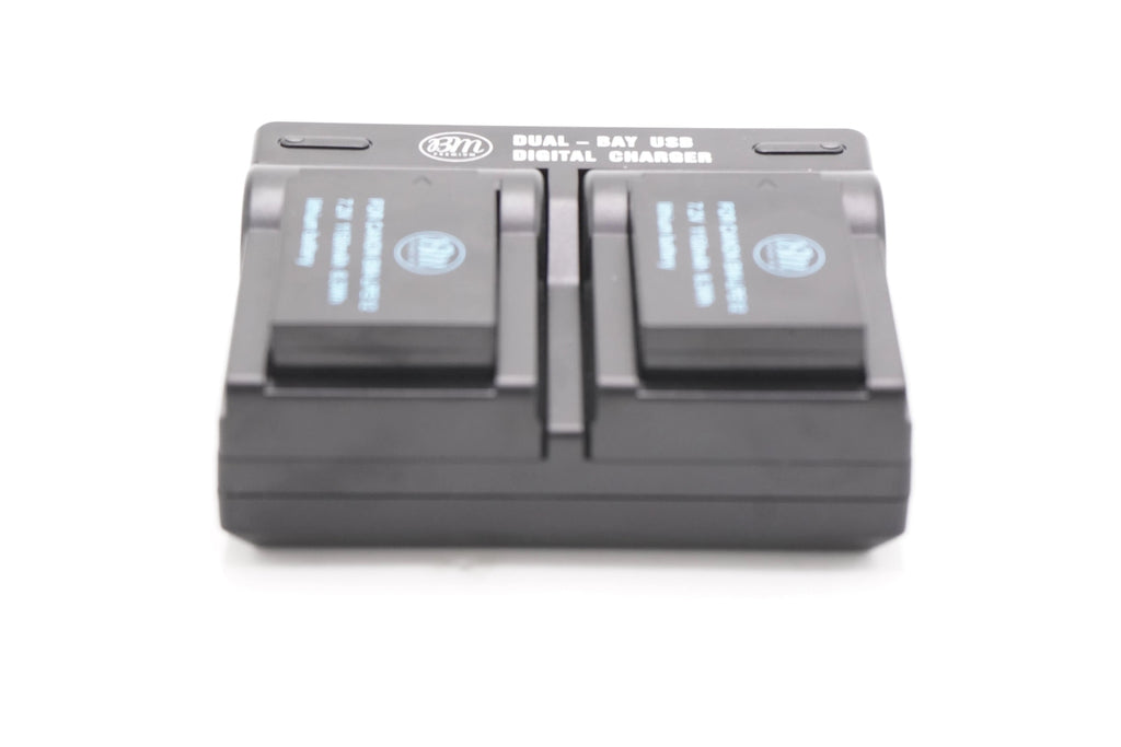 BM Premium BM-2B8 2-Pack of LP-E12 Batteries and USB Dual Battery Charger for Canon, Used - AVC photo video store