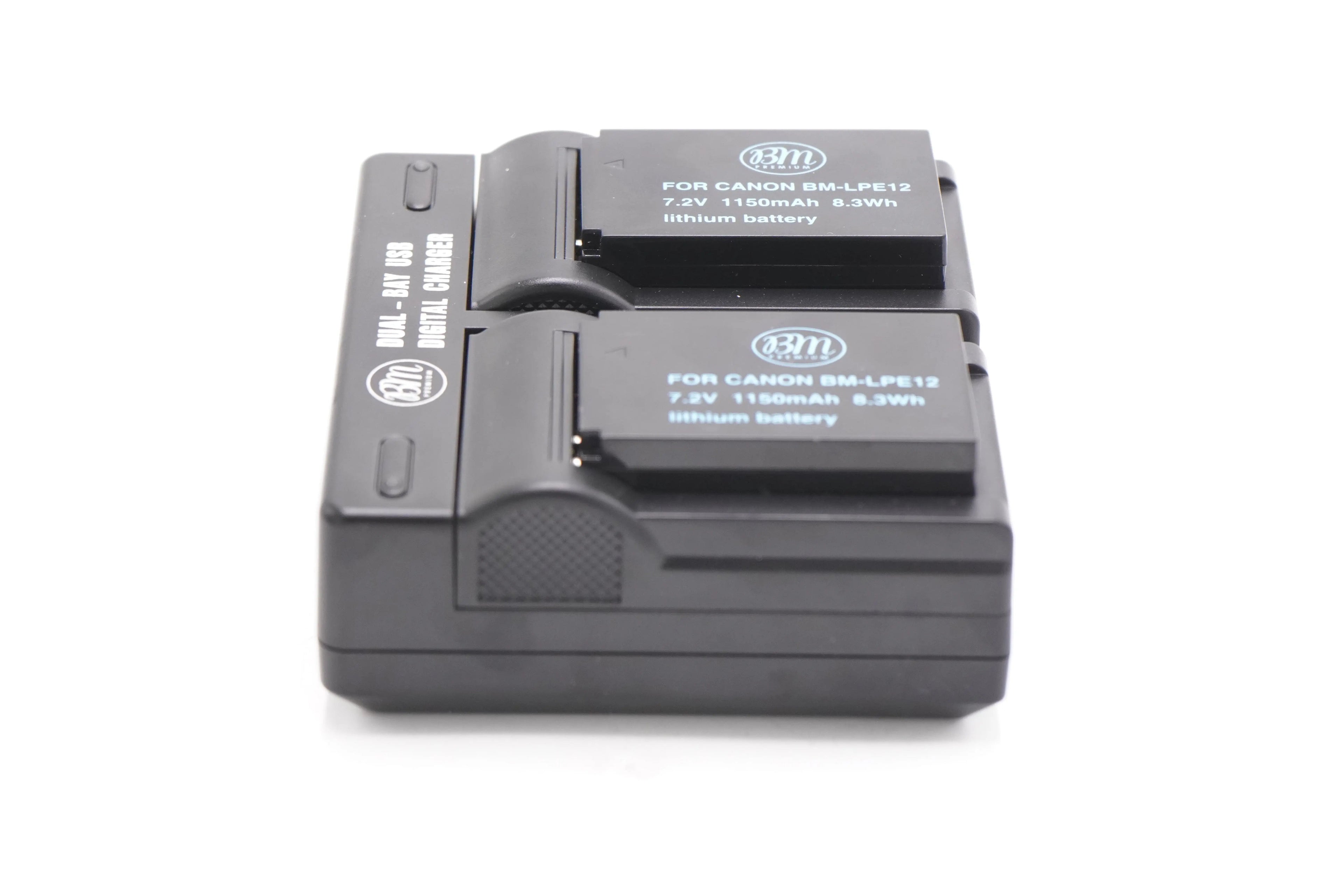 BM Premium BM-2B8 2-Pack of LP-E12 Batteries and USB Dual Battery Charger for Canon, Used - AVC photo video store