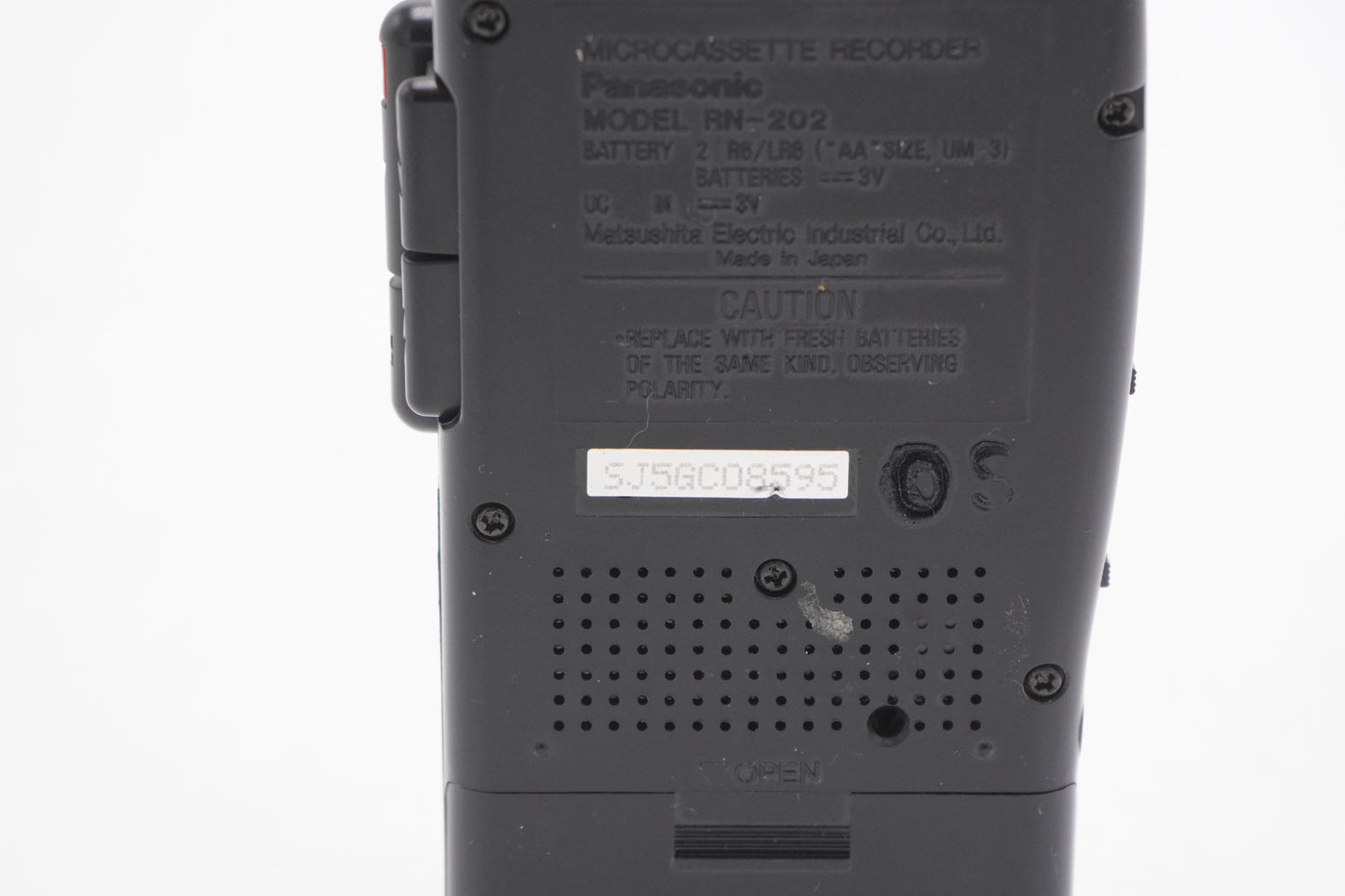 Panasonic RN-202-08595 MicroCassette Voice Recorder 2 Speed Handheld Dictaphone, Used (For Parts)