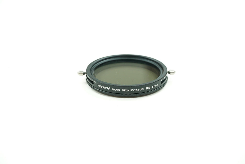 NEEWER 2 in 1 Variable ND Filter ND2–ND32 & CPL Filter (52MM), Used