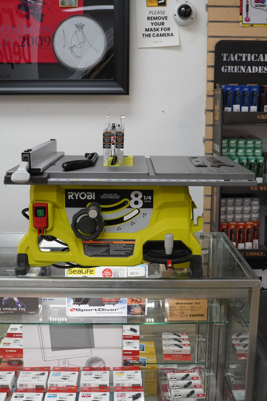 RYOBI-38223 13 Amp 8-1/4 in. Compact Portable Corded Jobsite Table Saw (No Stand), Used