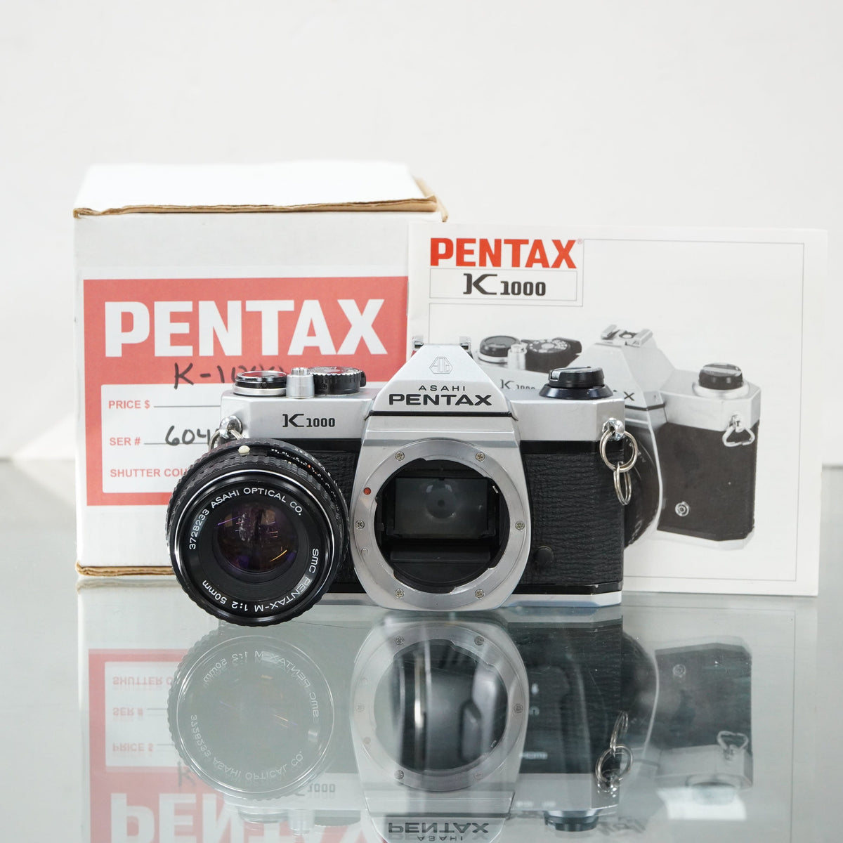 Pentax K1000 35mm SLR Camera with 50mm f/2 SMC Lens #45852, Used