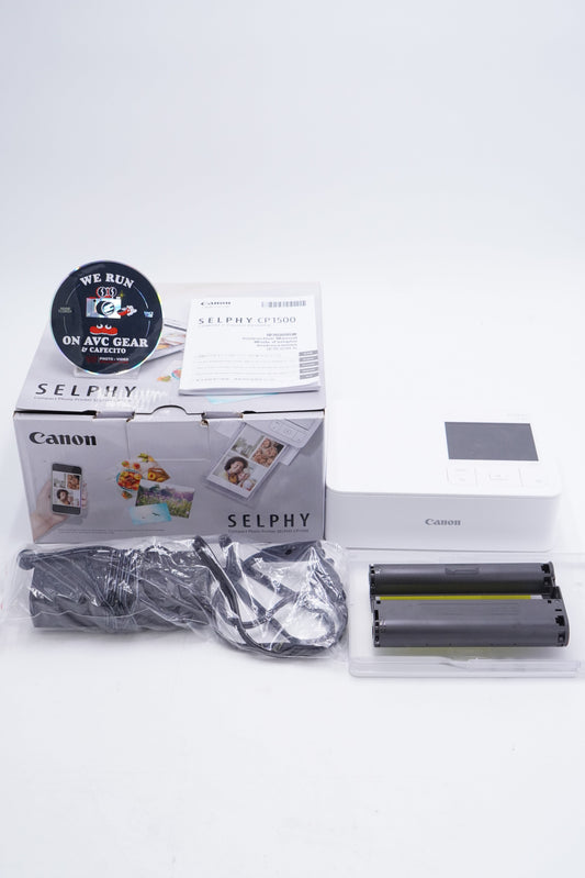 Canon Selphy CP1500-10430 Compact Photo Printer (White), Used (FOR PARTS)