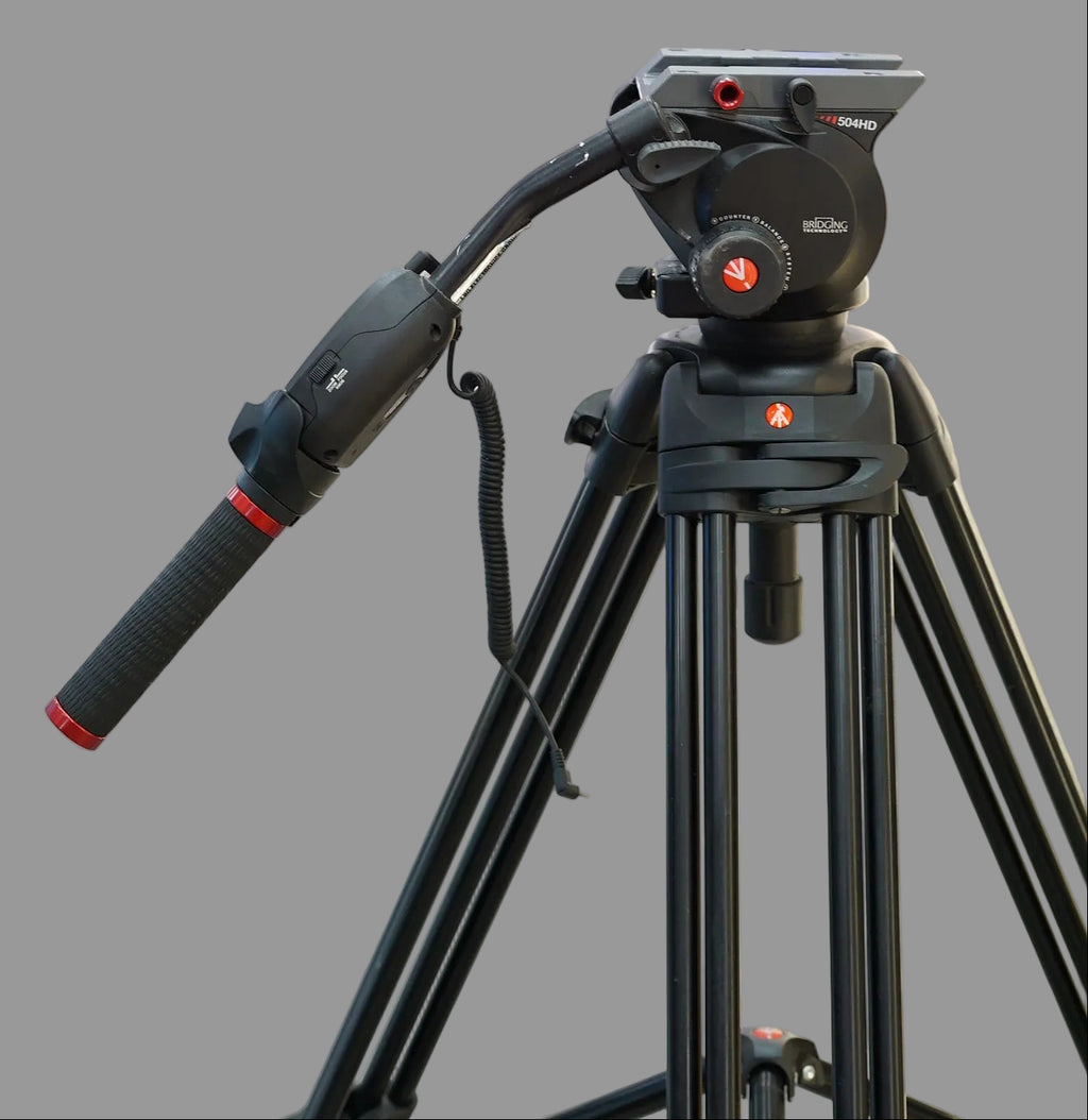 Manfrotto 546B Tripod & 504HD Head + 114MV Cine/Video Dolly #M0001601, Used