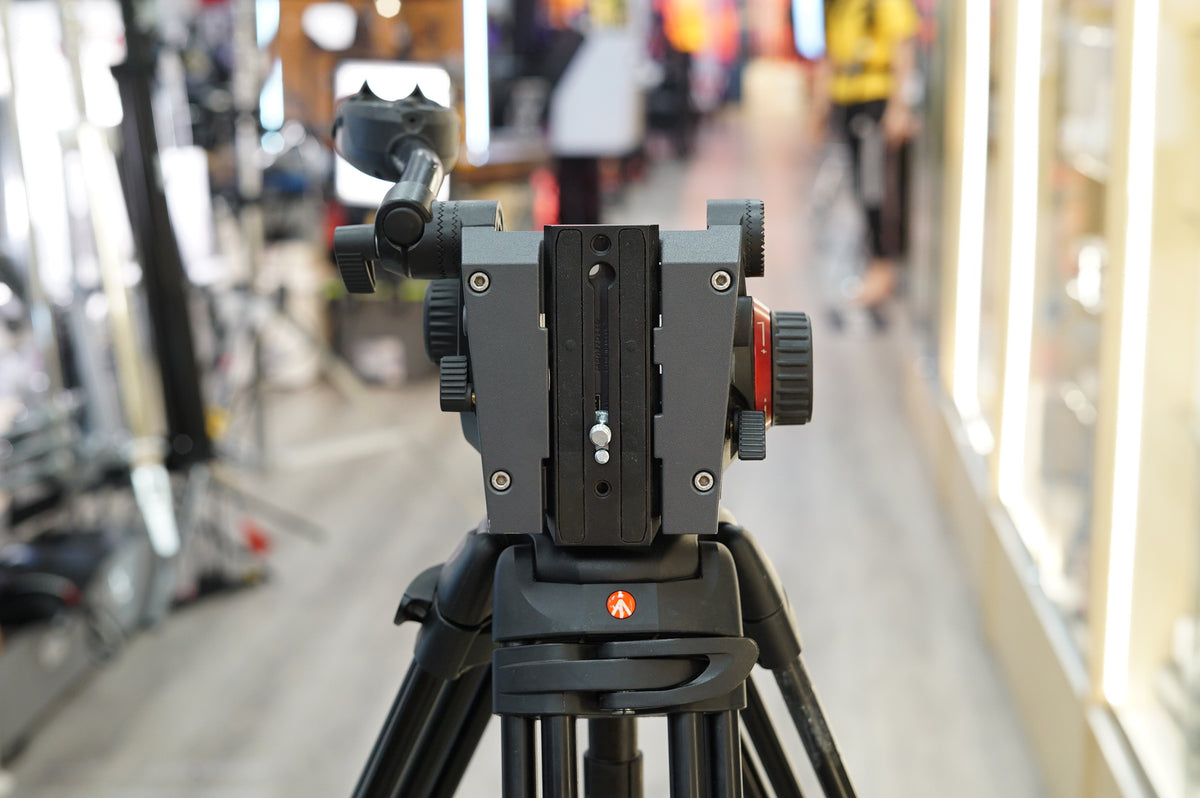 Manfrotto 546B Tripod & 504HD Head + 114MV Cine/Video Dolly #M0005365, Used