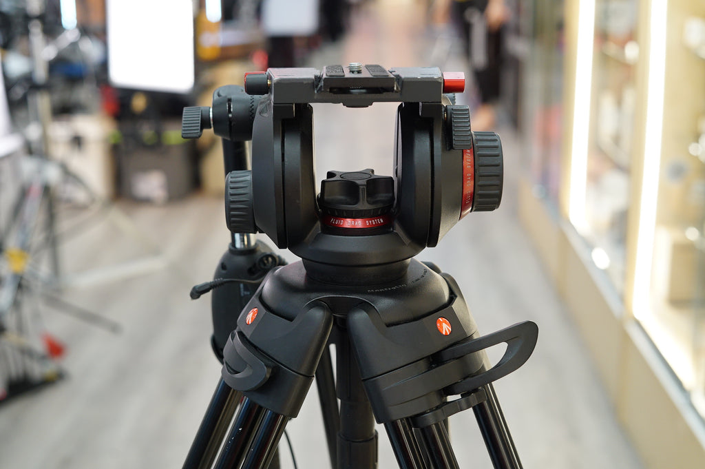 Manfrotto 546B Tripod & 504HD Head + 114MV Cine/Video Dolly #M0005365, Used