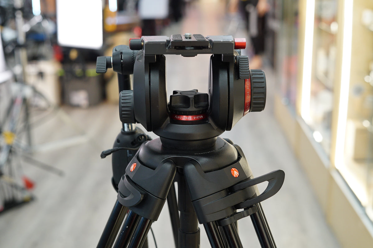 Manfrotto 546B Tripod & 504HD Head + 114MV Cine/Video Dolly #M0005365, Used