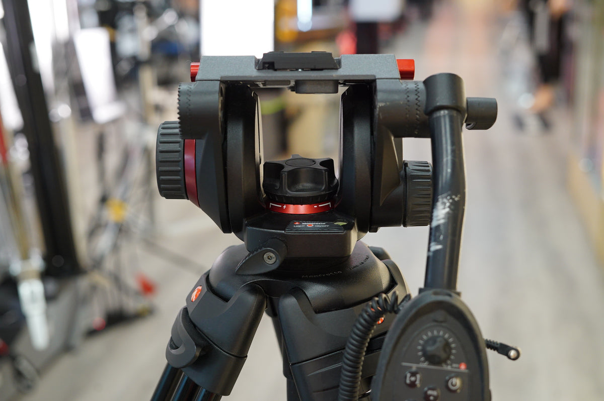 Manfrotto 546B Tripod & 504HD Head + 114MV Cine/Video Dolly #M0005365, Used