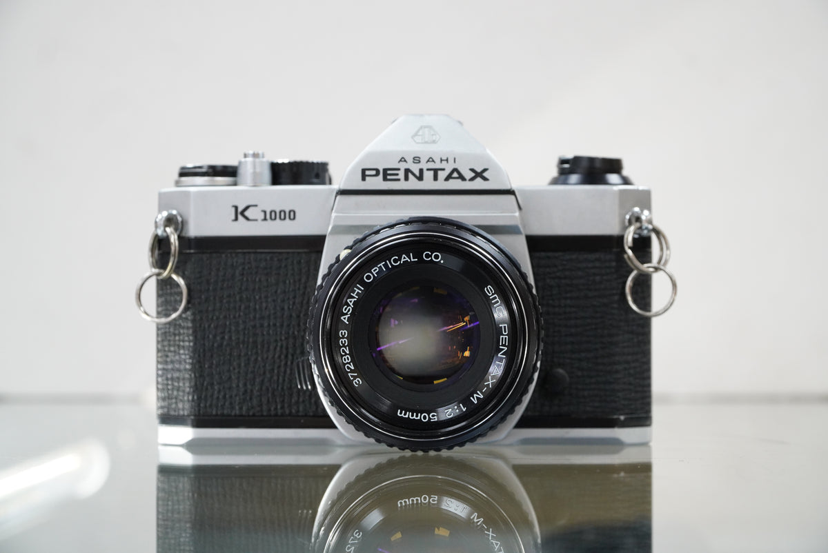 Pentax K1000 35mm SLR Camera with 50mm f/2 SMC Lens #45852, Used