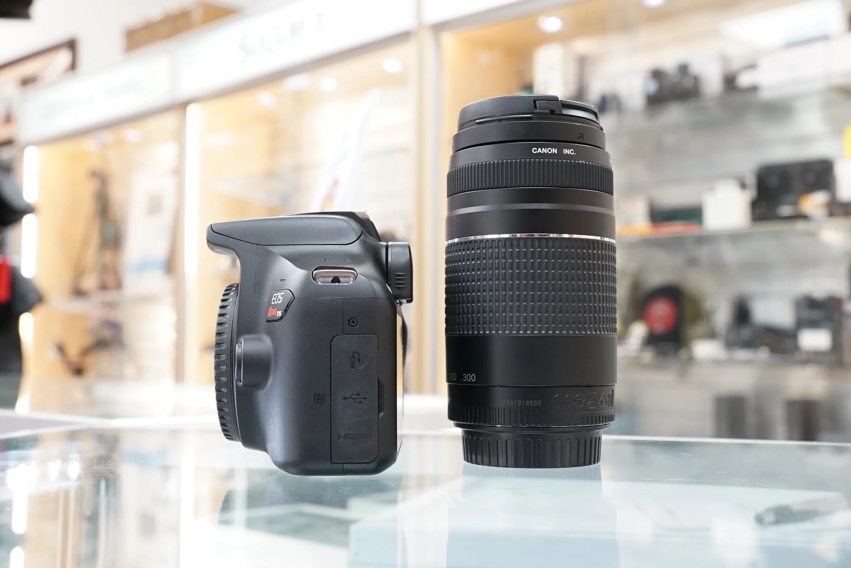 Canon REBELT6KIT70300-30614 EOS Rebel T6 Kit W/EF 75-300mm 4-5.6 III Lens, Used