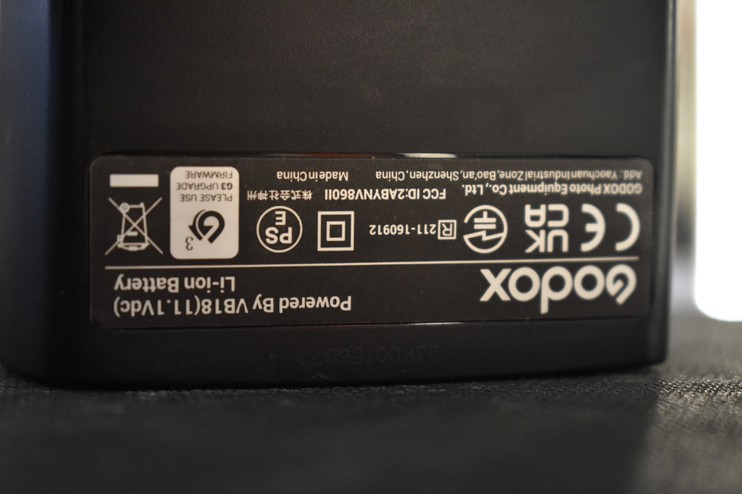 Godox VING V860 IIc TTL Flash for Canon [GN197] NO SERIAL, Used