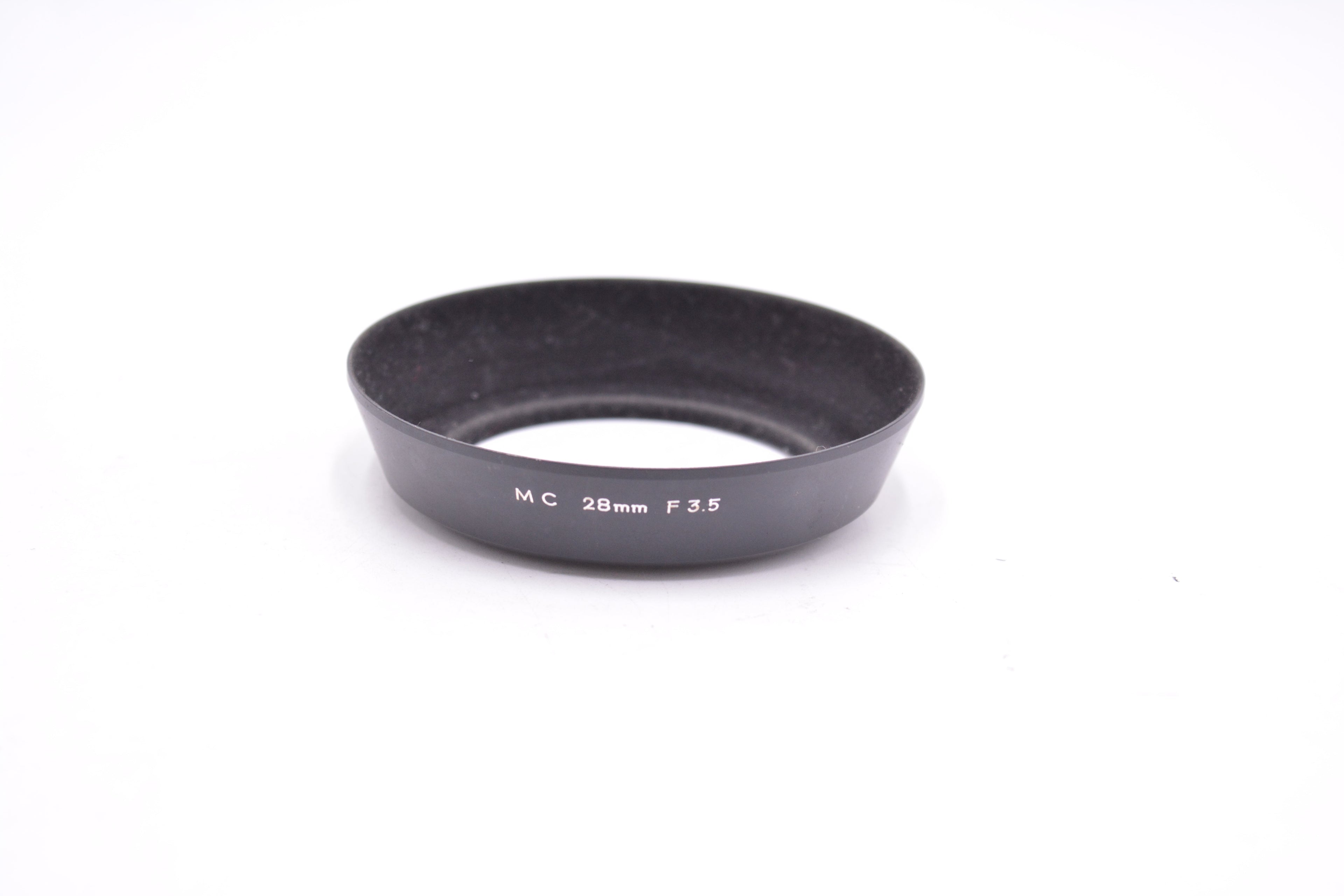 Minolta MC 28mm F3.5 Lens Hood - Metal Screw Type Vintage Authentic Original Shade, Used - AVC photo video store