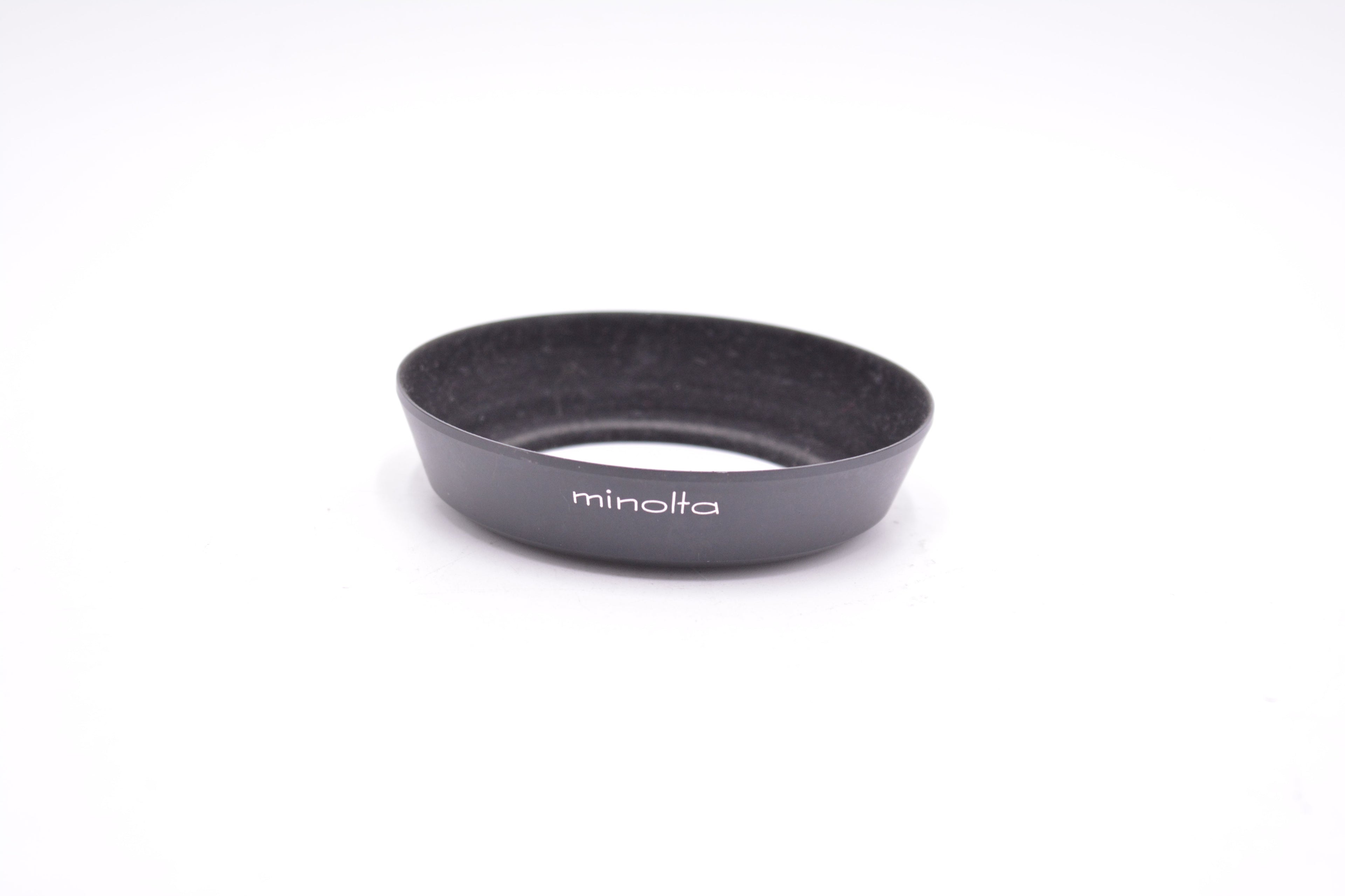 Minolta MC 28mm F3.5 Lens Hood - Metal Screw Type Vintage Authentic Original Shade, Used - AVC photo video store