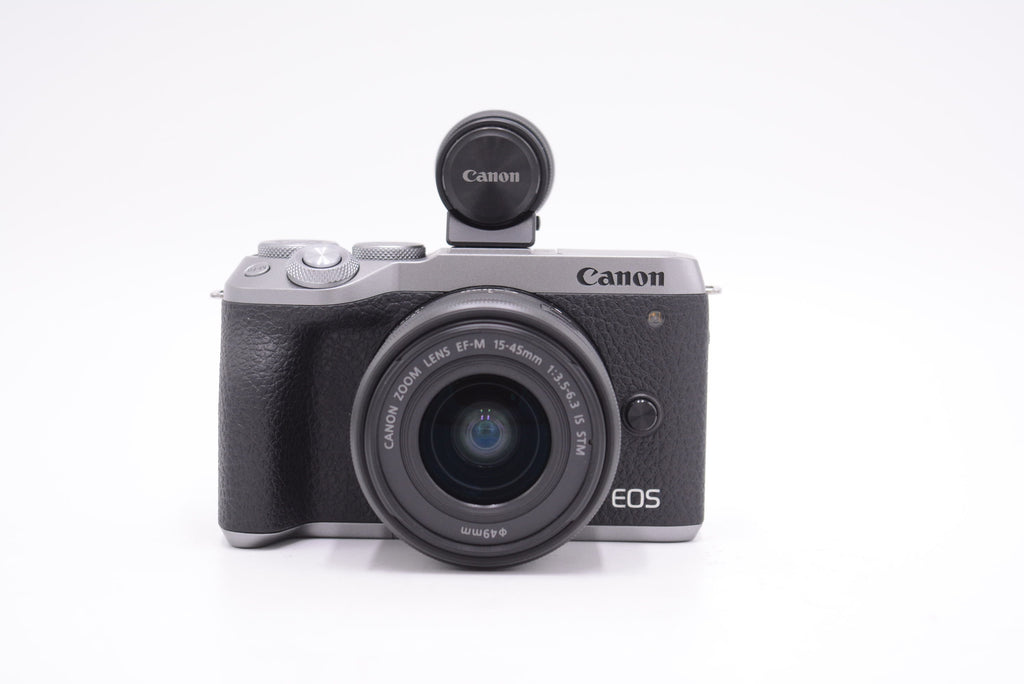 Canon EOSM6MII/EFM1545/00595 EOS M6 Mark II Mirrorless Camera W/EF-M 15-45mm f.3.5-6.3 Lens + EVF-DC2 Micro Viewfinder, Used - AVC photo video store