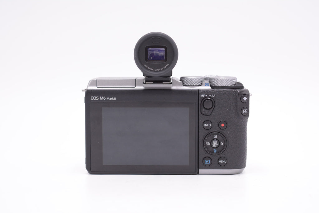Canon EOSM6MII/EFM1545/00595 EOS M6 Mark II Mirrorless Camera W/EF-M 15-45mm f.3.5-6.3 Lens + EVF-DC2 Micro Viewfinder, Used - AVC photo video store