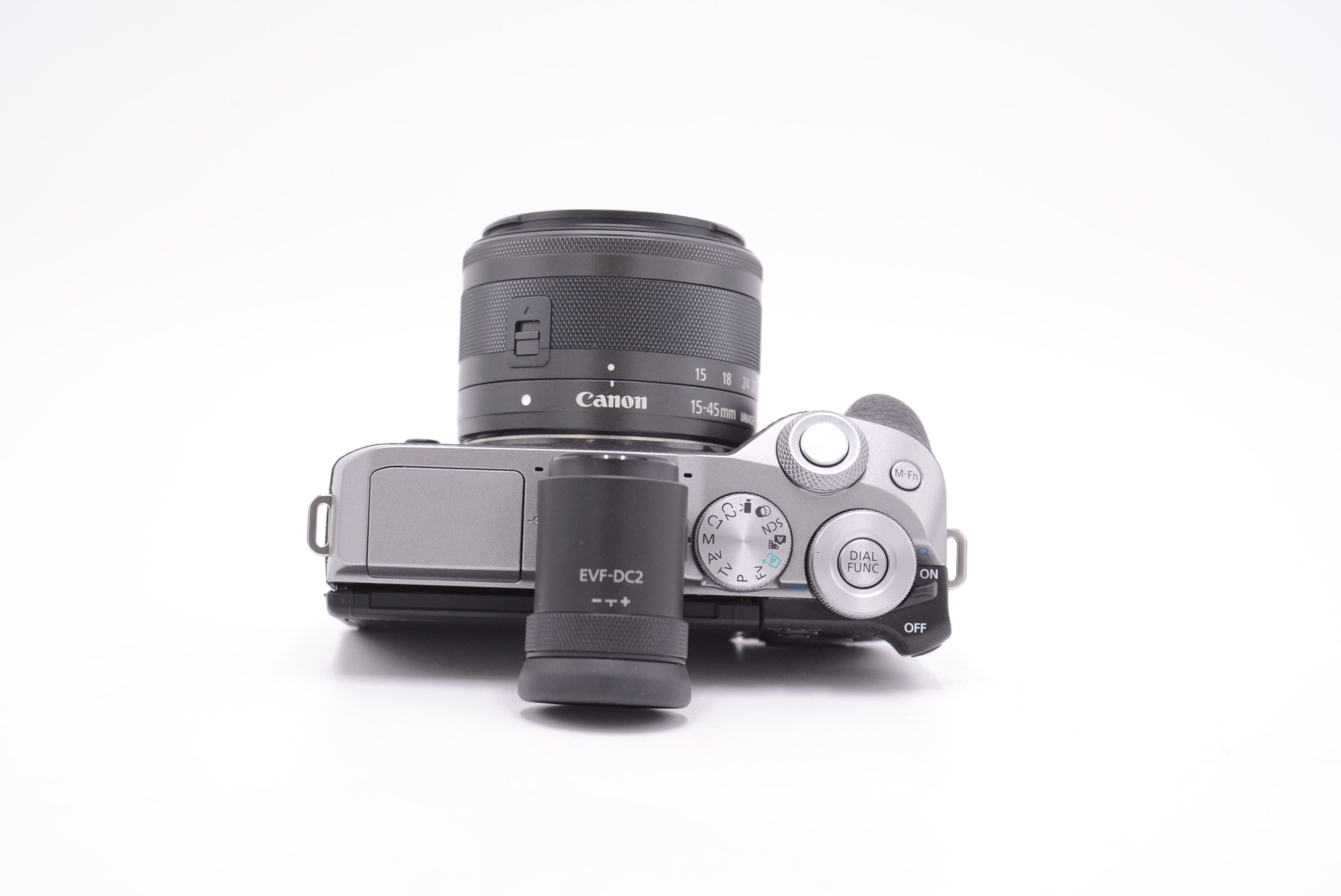 Canon EOSM6MII/EFM1545/00595 EOS M6 Mark II Mirrorless Camera W/EF-M 15-45mm f.3.5-6.3 Lens + EVF-DC2 Micro Viewfinder, Used - AVC photo video store