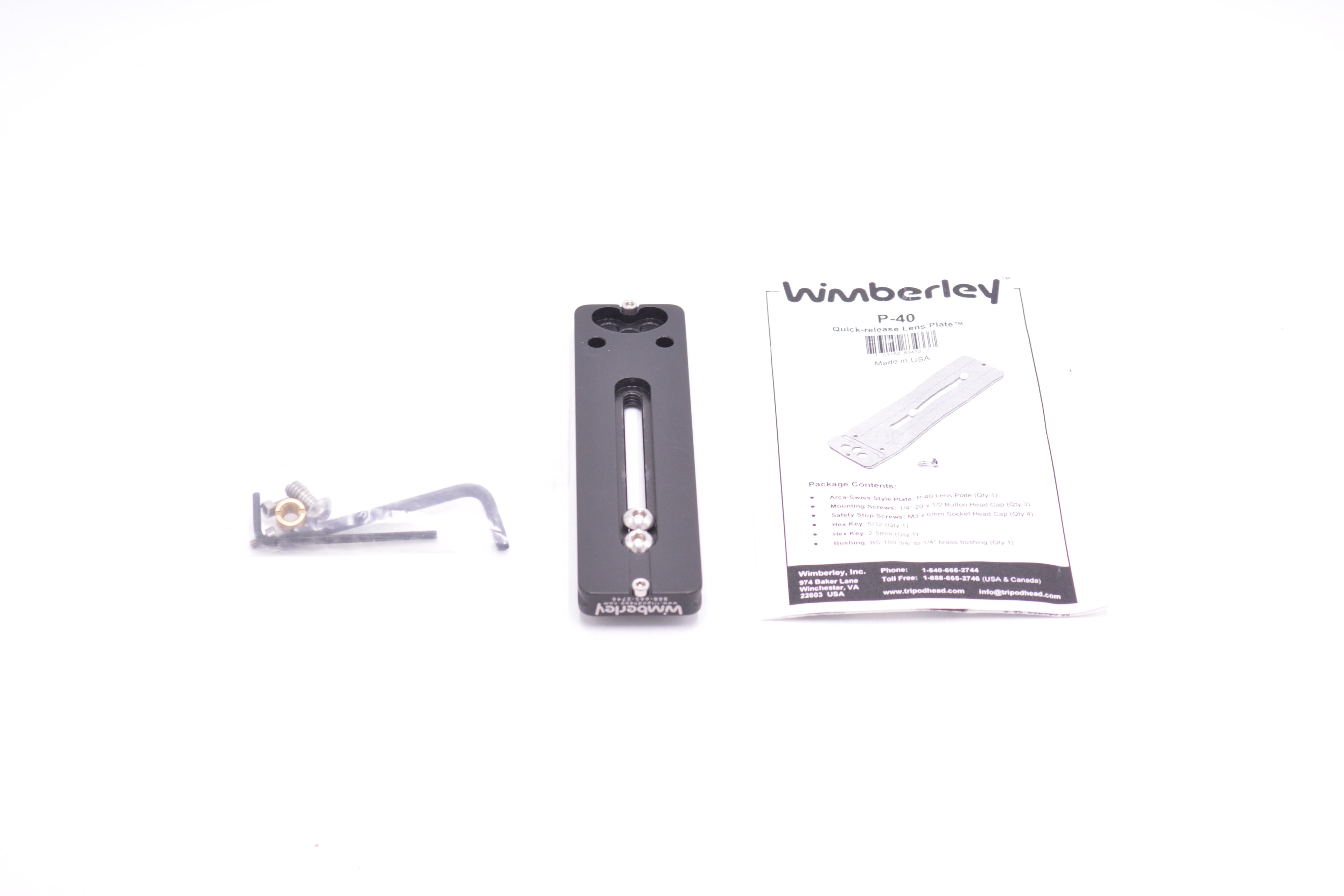 Wimberley P-40 Quick Release Lens Plate, Used - AVC photo video store