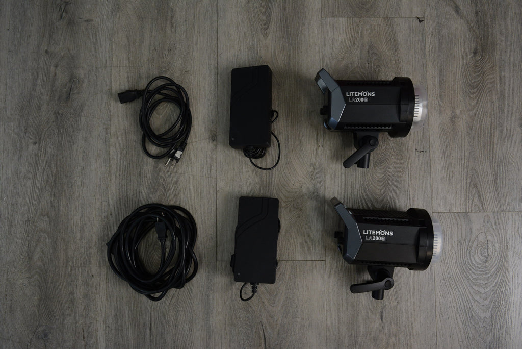 Godox Litemons LA200Bi Bi-Color LED 2-Light Kit w/Stands & Softboxes