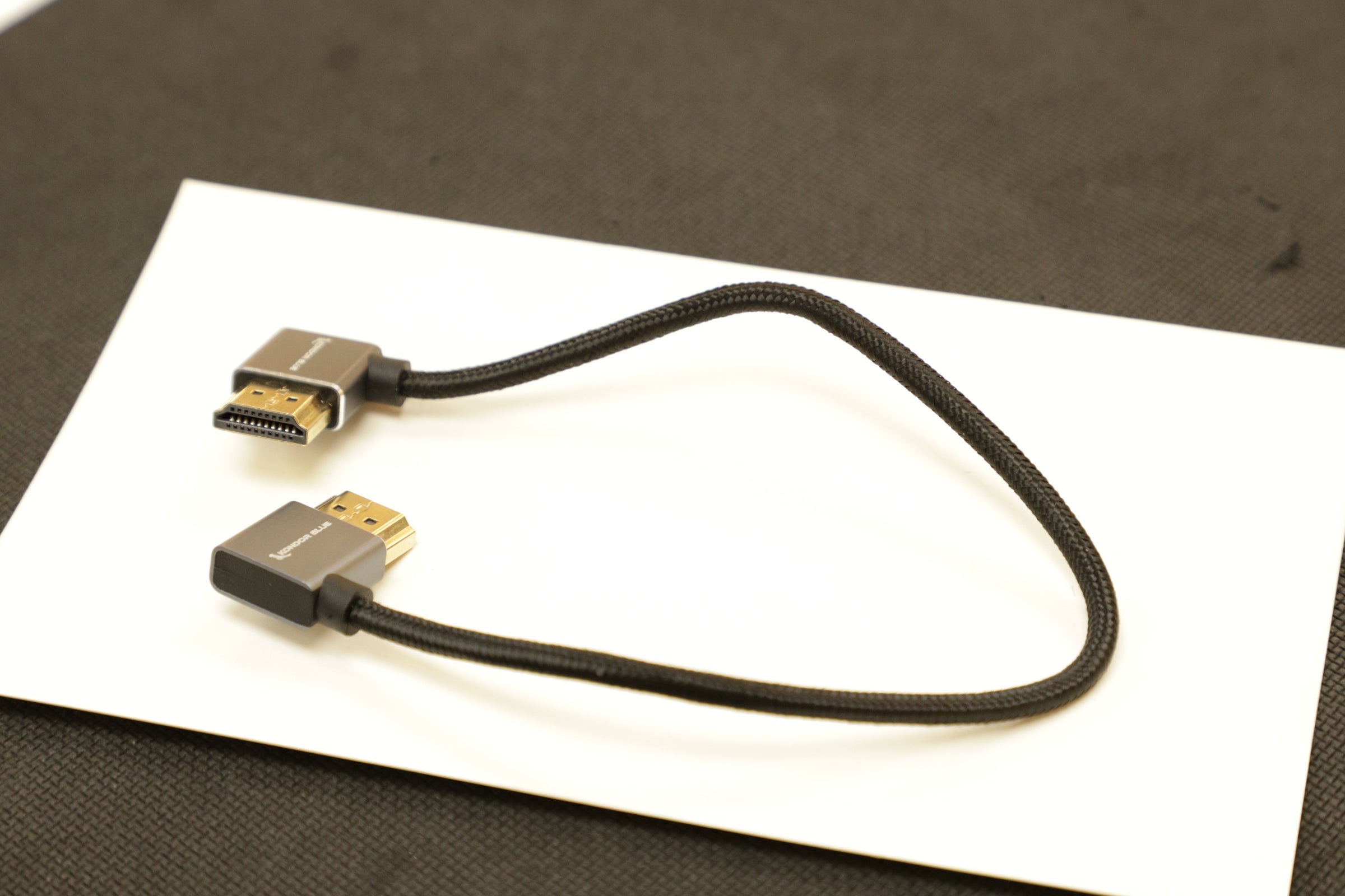 Kondor Blue Right-Angle to Left-Angle High-Speed HDMI Cable (Raven Black, 12"), Used - AVC photo video store