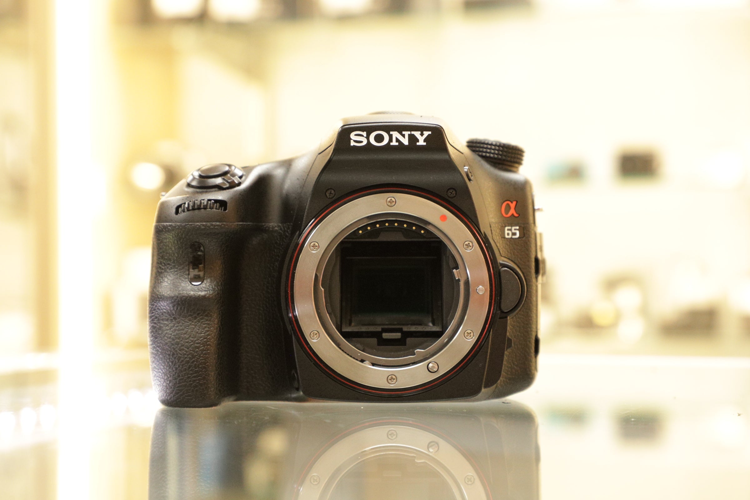 Sony SLTA65-2282149 Alpha SLT-A65 DSLR Camera Body Dual Lens Kit, Black (24.3MP), Used - AVC photo video store