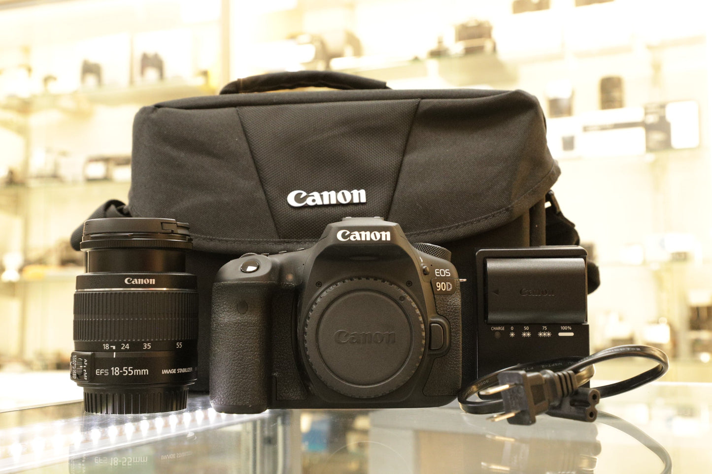 Canon EOS90DKIT-00952 EOS 90D DSLR Camera Body (32.5MP) W/18-55MM Lens, Used