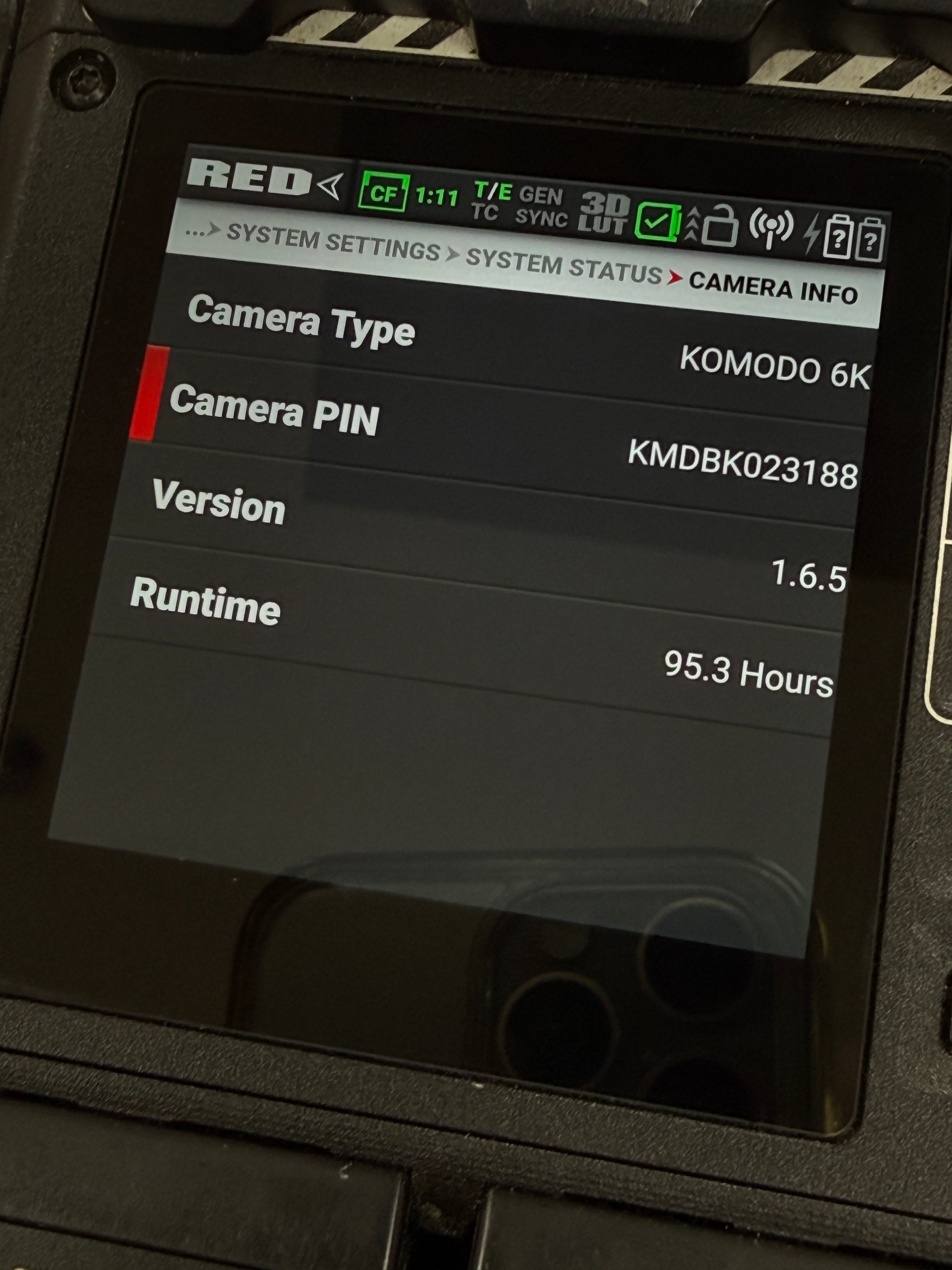 RED DIGITAL CINEMA KOMODO 6K Digital Cinema Camera (Canon RF, Black) #23188, Used