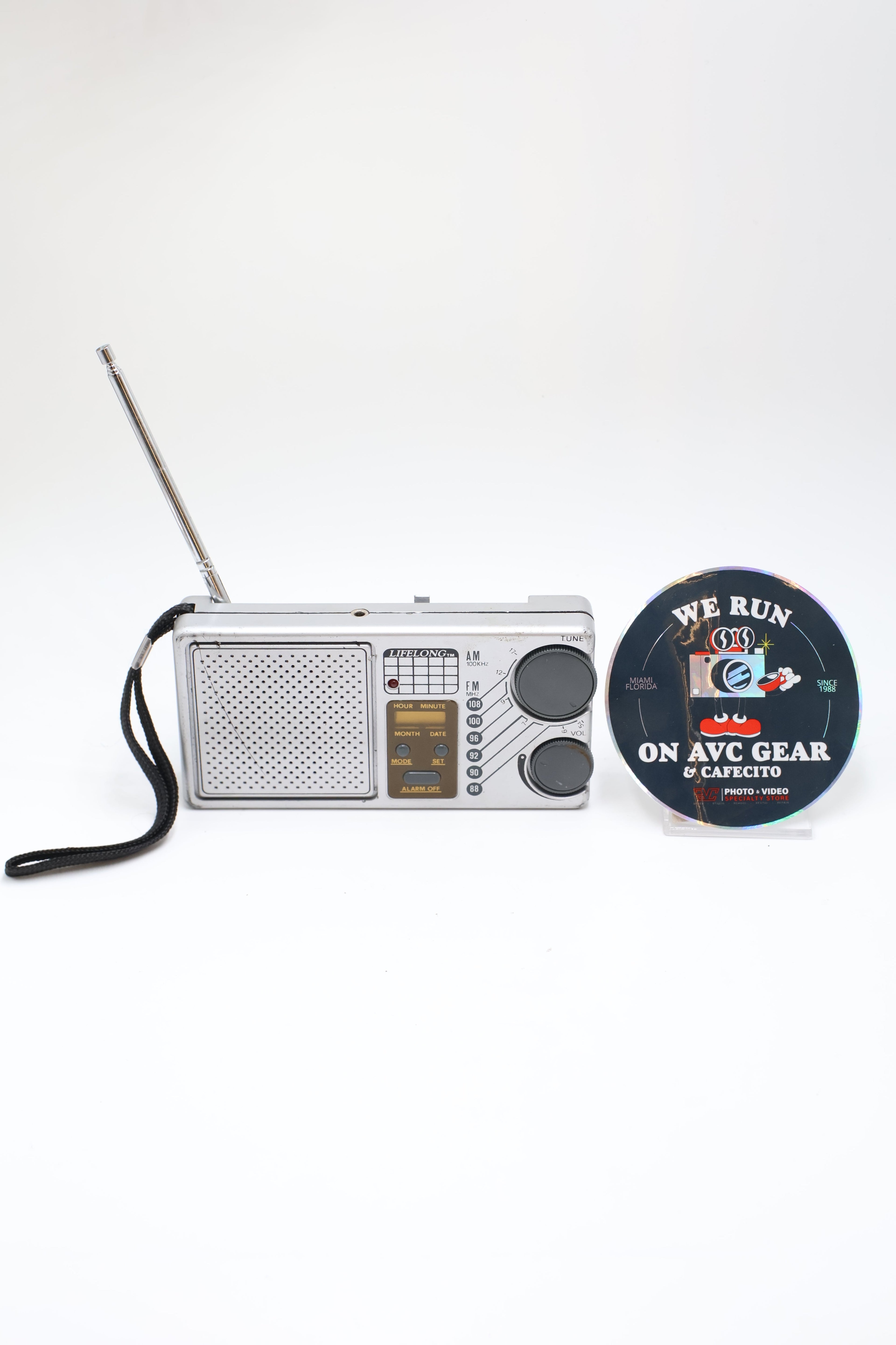 Lifelong AM/ FM LCD Alarm Clock Model 845 (Silver), Used - AVC photo video store