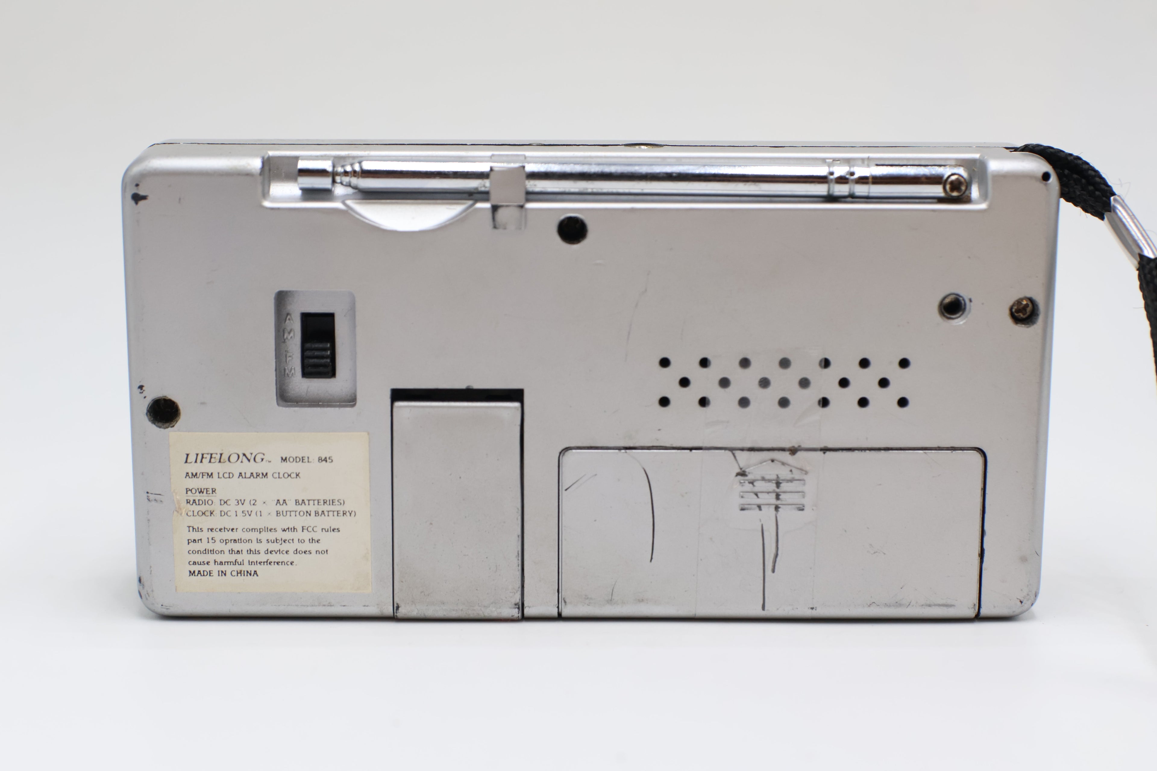 Lifelong AM/ FM LCD Alarm Clock Model 845 (Silver), Used - AVC photo video store