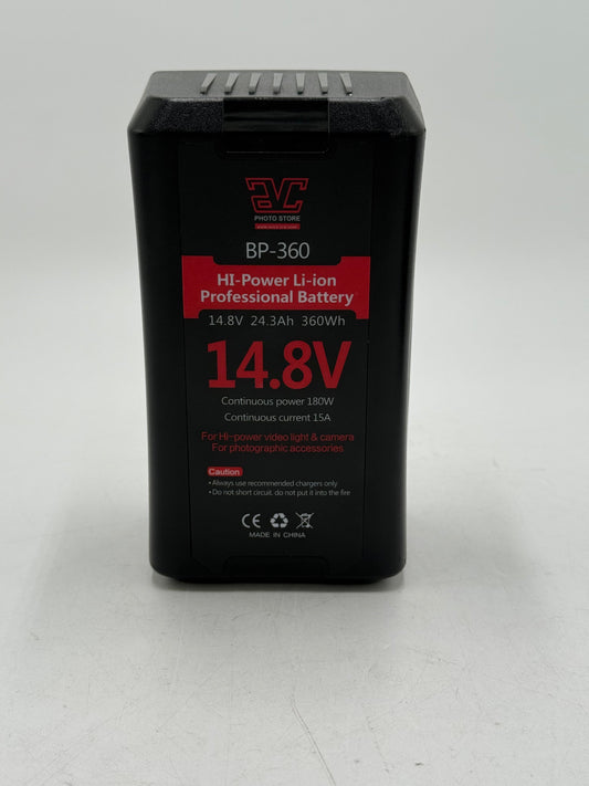 AVC BP360 Lithium Ion Professional V-Mount Battery, 14.8V 24.3Ah 360Wh, Used