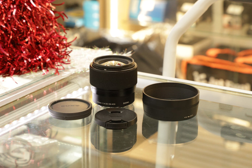 SIGMA 56MM14-11284 Sigma 56mm f/1.4 DC DN C (Contemporary) Autofocus APS-C Lens for Sony E-Mount (55), Used - AVC photo video store