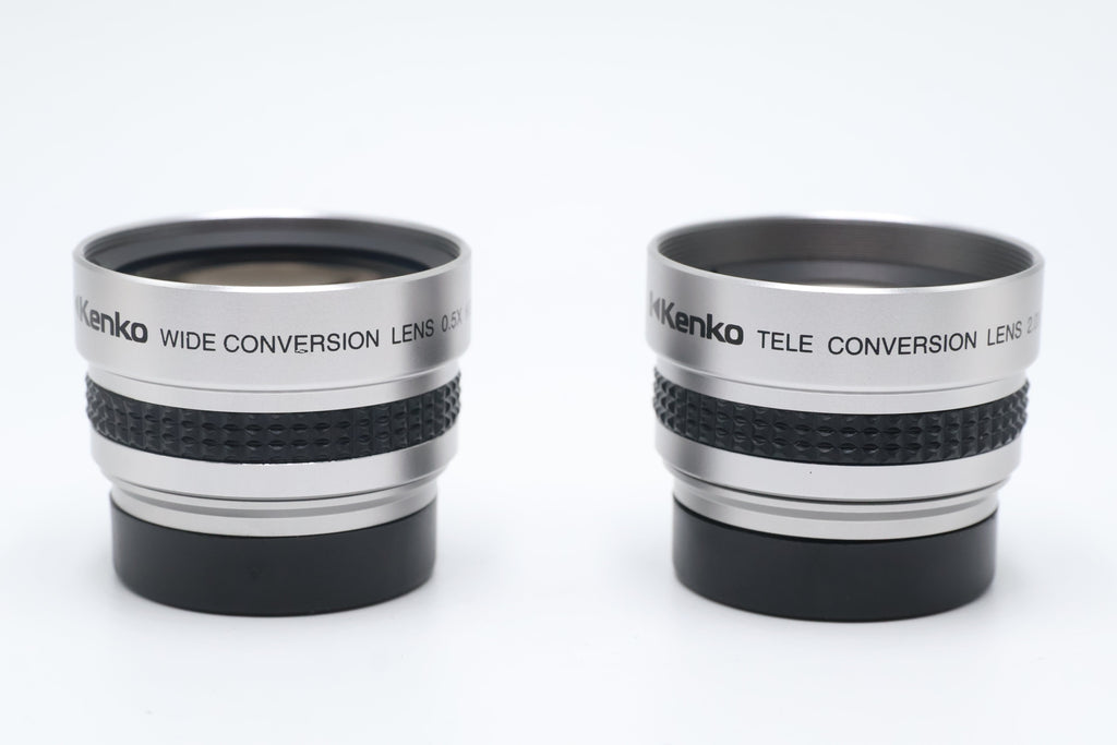 Kenko Set of 2-Digital Wide 0.5X KGW-05 and Telephoto 2.0X KGT-20 Mini Camcorder Conversion Lens, Used - AVC photo video store