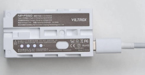 Viltrox L-Series NP-F550 Lithium-Ion Battery (White) 2-Pack, Open Box