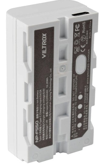 Viltrox L-Series NP-F550 Lithium-Ion Battery (White) 2-Pack, Open Box