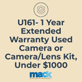 U161 1 Year Extended Warranty Used Camera or Camera/Lens Kit, Under $1000 - AVC photo video store
