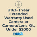 U163 1 Year Extended Warranty Used Camera or Camera/Lens Kit, Under $2000 - AVC photo video store