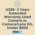 U259 2 Years Extended Warranty Used Camera or Camera/Lens Kit, Under $500 - AVC photo video store