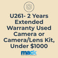 U261 2 Years Extended Warranty Used Camera or Camera/Lens Kit, Under $1000 - AVC photo video store