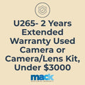 U265 2 Years Extended Warranty Used Camera or Camera/Lens Kit, Under $3000 - AVC photo video store