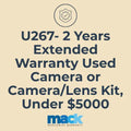 U267 2 Years Extended Warranty Used Camera or Camera/Lens Kit, Under $5000 - AVC photo video store