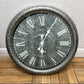 Generic Galvanized Wall Clock, Used