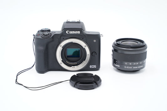 Canon M50/1545/00198 EOS M50 + 15-45mm Lens, Used