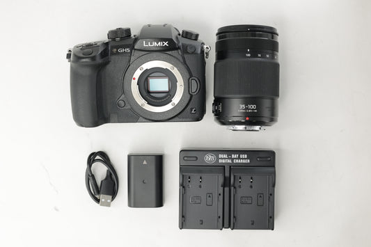 Panasonic GH5/35100/04212 DC-GH5 + 35-100mm f/2.8 Lens, Used