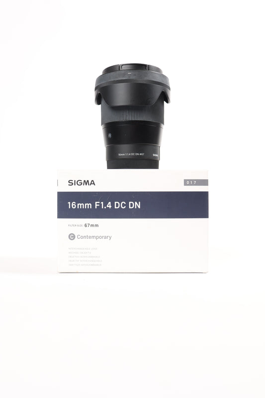 Sigma 16/1.4S/21071 16mm f/1.4 DC DN Contemporary F/Sony, Used