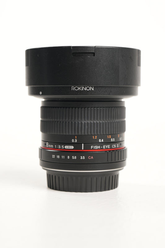Rokinon 8/3.5/18194 8mm f/3.5 UMC Fisheye II Lens for Canon EF, Used