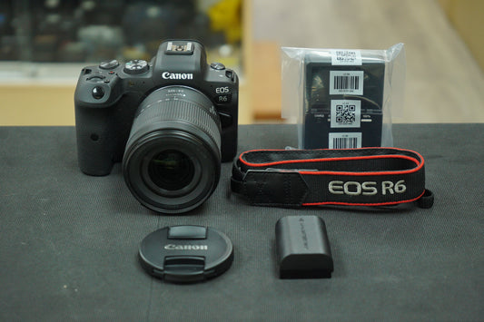 Canon EOSR6/24105STM/01417 EOS R6, RF 24-105mm f/4-7.1 IS STM, Used