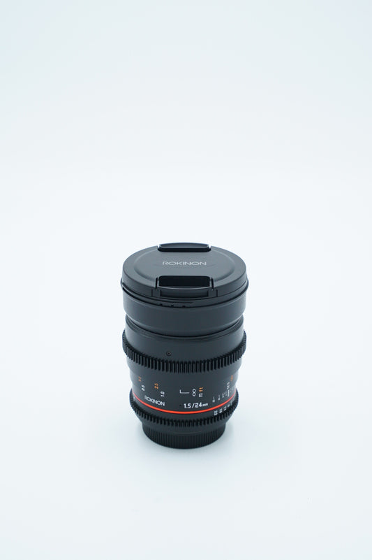Rokinon 24T1.5/31220 24mm T1.5 Cine ED AS IF UMC II Lens F/Canon, Used