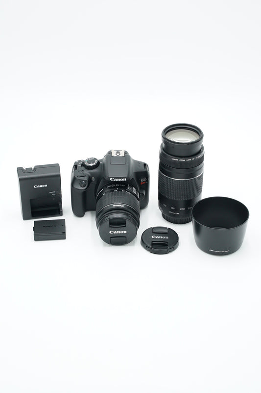 Canon EOSREBELT6/DUALLENS/66509 Rebel T6, EF-S 18-55mm f/3.5-5.6 IS II, Used