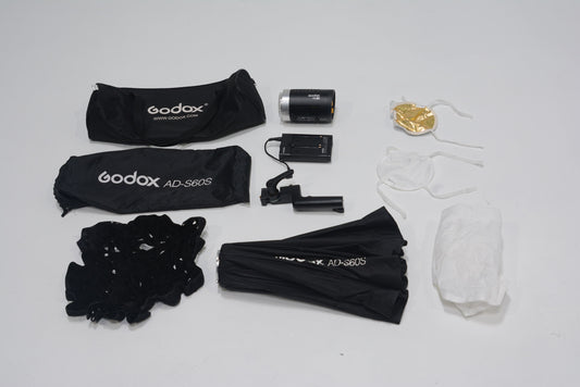 Godox ML60 60W Portable LED Light + Softbox, Used