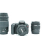 Canon EOSREBELSL2/04965 REBEL SL2 + EF-S 18-55mm + EF 50mm + EF 75-30mm, Used